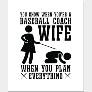 Baseball Coach Wife Professional Mom Instructor Posters and Art